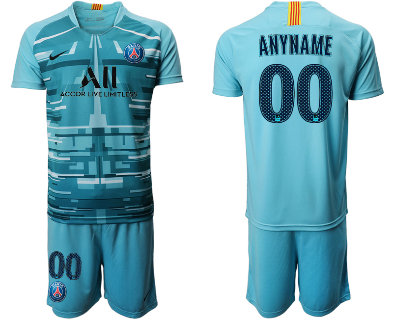 Men 2020-2021 club Paris St German blue goalkeeper customized Soccer Jerseys